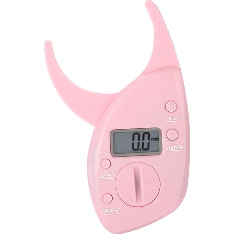 Moniteur de graisse corporelle rose, instrument portable de mesure numérique de l'épaisseur du pli cutané, compas de mesure (1/5)