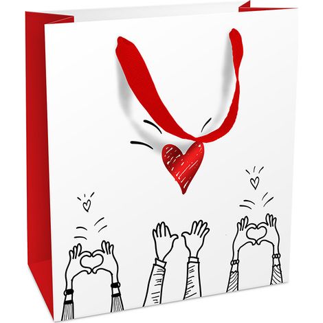 Geschenktasche Liebe 18 x 21 cm Geschenkpapier