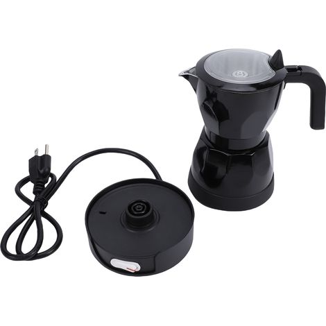 Cafetière Électrique Italienne Moka Octogonale en Aluminium 3 Tasses Noire pour Maison Bureau Voyage (1/5)