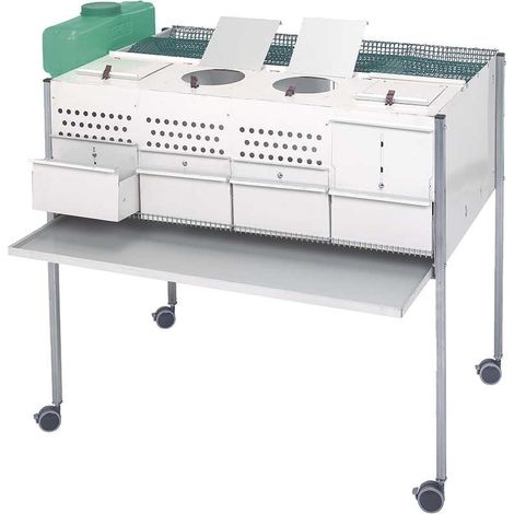 Gabbia per Uccelli Perdix galvanizzata con 4 compartimenti e ruote, 107x77x97 cm (1/5)