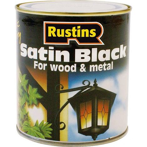 Rustins Satin Black Paint Quick Drying 2.5 Litre
