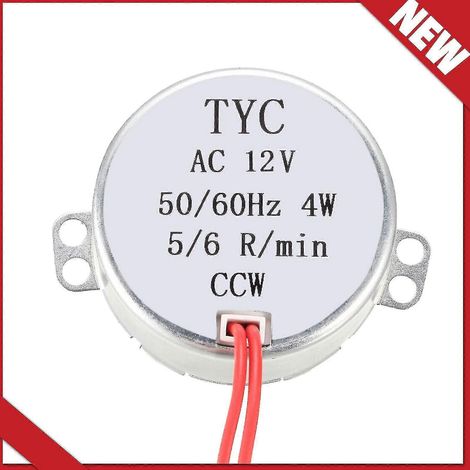Motor síncrono Tyc AC 12V 5-6rpm 50-60Hz Ccw 4w Fx hwy