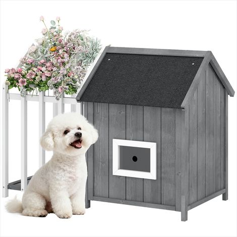 Cage de transport pour animaux Cabane chien bois sapin terrasse (1/5)