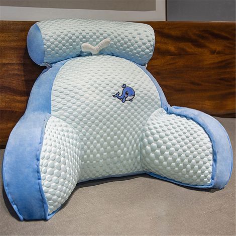 Coussin De Lecture Et De Soutien Lombaire - 60x40 cm Et 70x50 cm - Avec Repose-Tete Et Accoudoirs Latéraux - Pour Canapé Lit Ou Bureau - 1 Pièce (1/5)