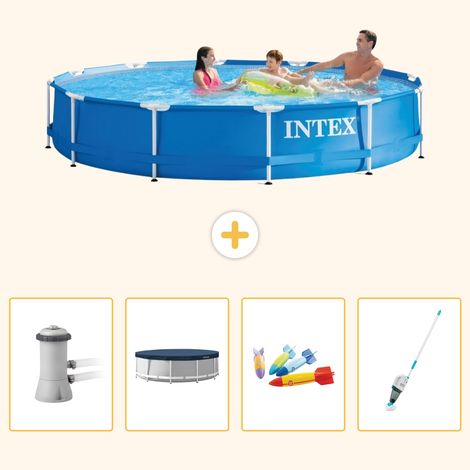 Intex Piscine Tubulaire Ronde - 366x76 cm - 5-pièces  S242 (1/5)