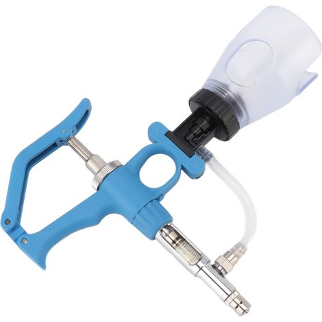 Seringue automatique pour animaux, portable, en plastique, auto-remplissage continu, outil vétérinaire pour bovins et volailles, 2 ml (1/5)