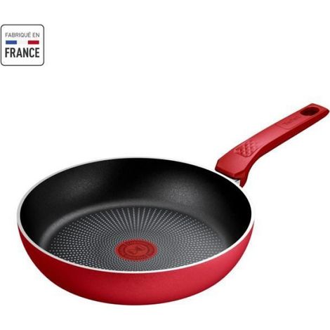 TEFAL Poêle 24 cm, Induction, Revêtement antiadhésif, Forme profonde, Poignée ergonomique, Fabriqué en France, Daily Expert (1/5)