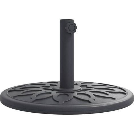 Base de parasol adaptée aux tiges de parasol de 38/48 mm de diamètre, 12 kg, ronde. (1/5)