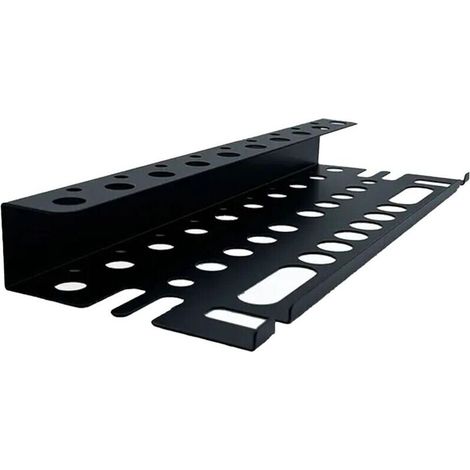 Porte-outils mural 40 cm, en acier au carbone noir, rangement d'atelier pour tournevis, pinces, ciseaux, clés (noir) (1/5)