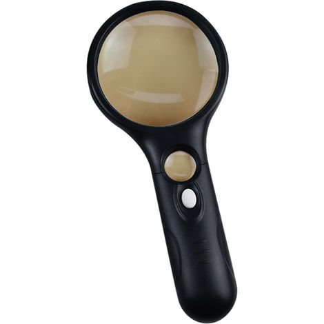 Loupe à main 3X 45X avec éclairage LED pour enfants et personnes âgées - Noir (1/5)