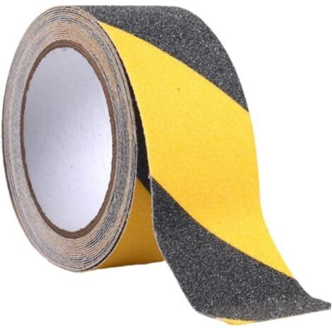 Bande Antidérapante Escalier,Ruban Antidérapant Adhésif,Ruban Autocollant Anti-Dérapante,Bande Sécurité Antidérapant,Aux Escaliers Intérieurs et Extérieurs,Imperméable 5cm × 5m (1/4)