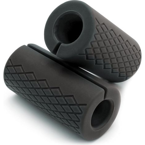 Lot de 2 Adaptateurs de barre en silicone, diamètre 5,08 cm, surface antidérapante, pour haltères et barres olympiques, musculation (1/4)
