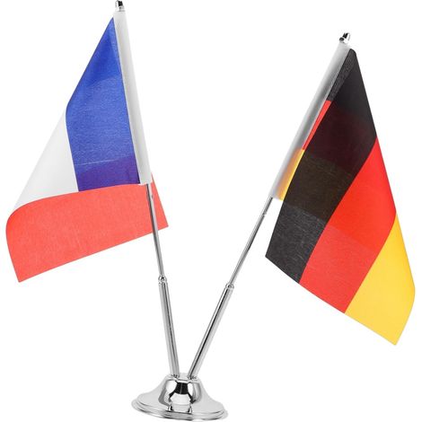 Tischflaggen Frankreich und Deutschland aus Polyester mit