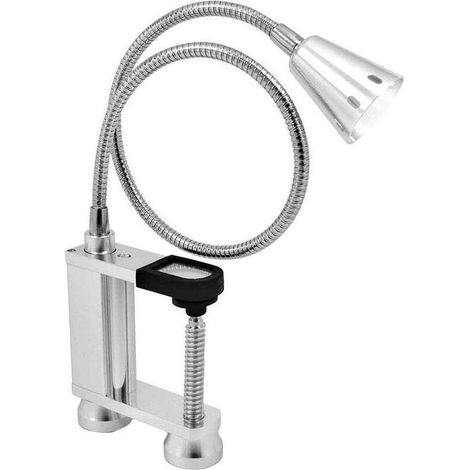 Lampe de barbecue à LED réglable sans fil, lumière magnétique extérieure à col de cygne avec pince de table pour gril et 2 aimants robustes (1/5)