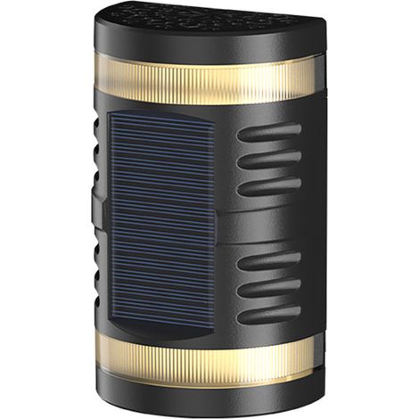 1 Lámpara solar de pared, lámpara solar LED impermeable para jardín con función de proyección, lámpara solar colgante para porche para uso exterior (HP-2106) (1/5)