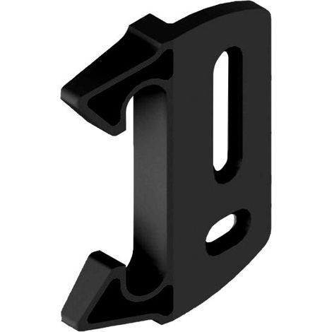 Gâche Plate en Feuillure, Noir, pour Serrure Modulox à Pêne Levant, pour Portail Battant