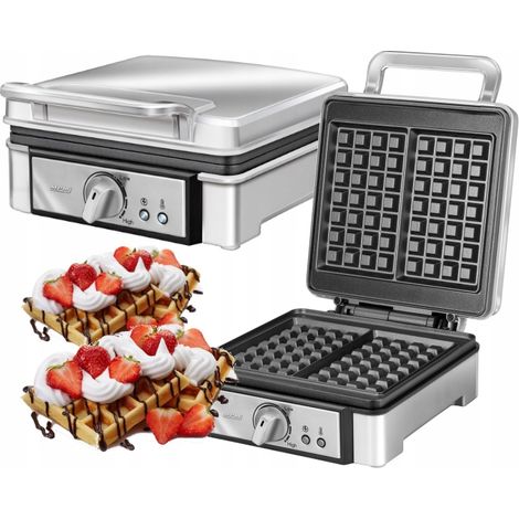 Gaufrier MPM haute puissance 1400W, 2 gaufres antiadhésives