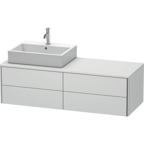 Lavabo consola Duravit XSquare, suspendido, 4 cajones, lavabo a (1/2)