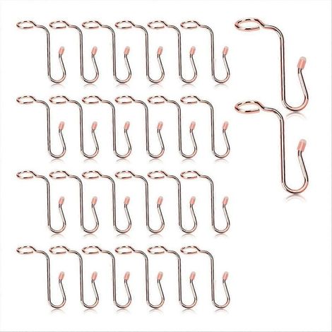 Lot de 50 crochets de connexion pour cintres, rallonges de cintres, couleur or rose (1/5)