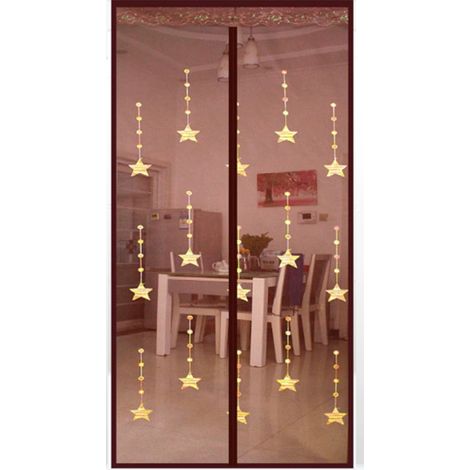 Rideau de porte en fil souple, résistant aux moustiques en été, pour la maison et la terrasse, fermeture magnétique, 35,43 82,67 pouces (1/5)