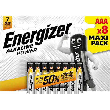 Pilas alcalinas Energizer Alkaline Power AAA / LR03 - 8 unidades (blíster)