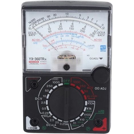 Multimètre analogique AC DC – Voltmètre ampèremètre ohmmètre – Tension jusqu'à 1000V – Résistance jusqu'à 2MΩ – Pour usage scolaire et professionnel