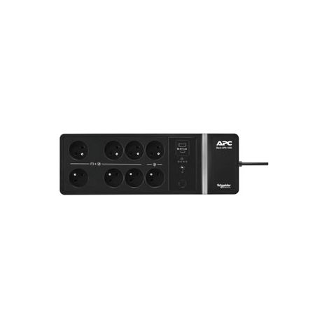 APC UPS onduleur pour la Maison, 1050VA Batterie de Secours avec Technologie AVR, 8X Prises françaises/Belges, (2) Ports de Chargement USB, BE1050G2-FR