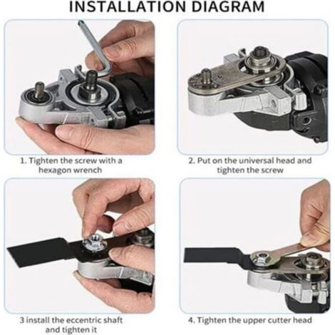 Adaptateur - Universel - Pour Meuleuse D'angle 100 Mm - Outil Oscillant - Métal - 1 Pièce (1/4)