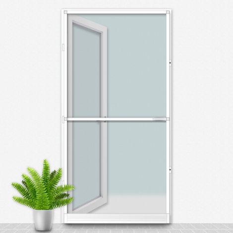 Porte moustiquaire de fenêtre 100x215 cm – Profilés en aluminium laqué – Voile en fibre de verre 120 gr/m² – Barrière efficace contre les insectes – Confortex (1/6)