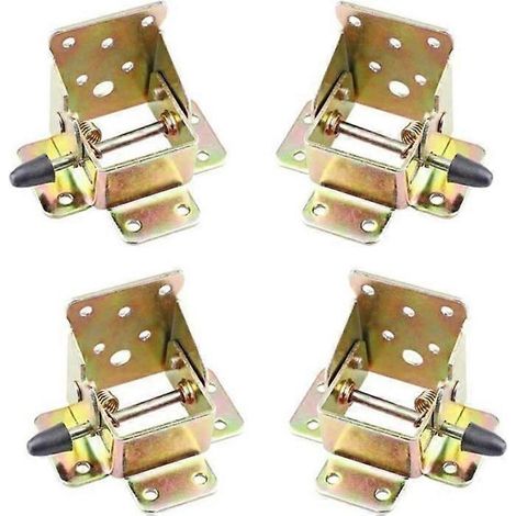 Pieds de table pliants (4 pièces), cadre de support pliable, charnières autobloquantes, quincaillerie pour charnières de table pliantes d'établi, pieds (1/5)