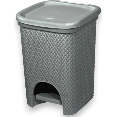 Intreccio Pattumiera 18 Grigio - 26,6X31,8Xh38,2 Cm