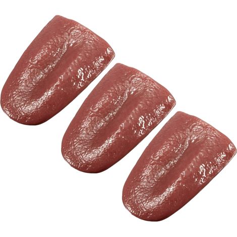3 Pièces Langues Artificielles Réalistes pour Accessoires de Magie Horrifique et Tours Pratiques (1/5)