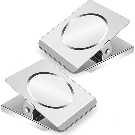 Clip magnétique extra large Heavy Duty, aimant de clip de 2,2 pouces (environ 5,5 cm), aimant avec clip, clip aimant puissant pour tableau blanc, réfrigérateur, aimant de bureau. 2pcs (54mm disponible (1/5)