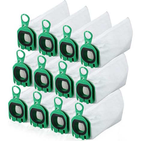 12 Sacs d'Aspirateur pour Vorwerk Kobold VB100/VB100 - Sac à Poussière de Rechange pour Aspirateur Vorwerk Kobold FP100 FP100, Structure à 4 Couches, Haute Étanchéité (1/5)