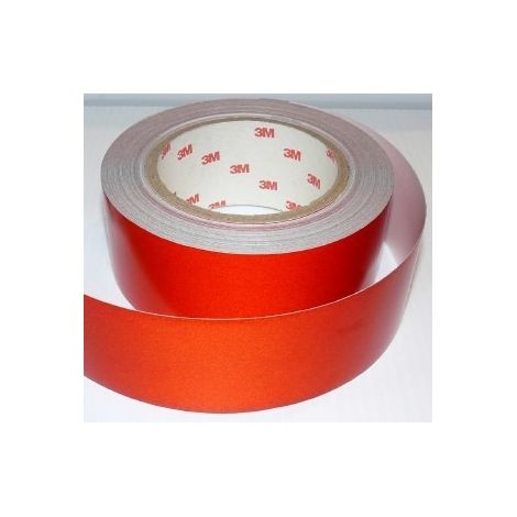 Pellicola adesiva riflettente scotchlite 3M™ serie 580 colore rosso - Lunghezza: 1 metro - Larghezza: 50mm