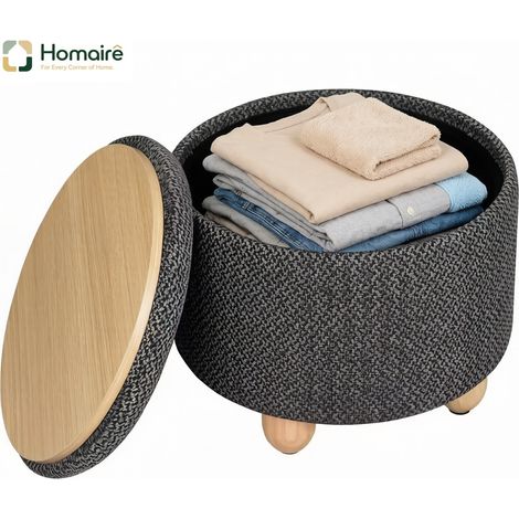 Grauer Hocker 39 x 39 x 33 cm HOMAIRE (1/5)