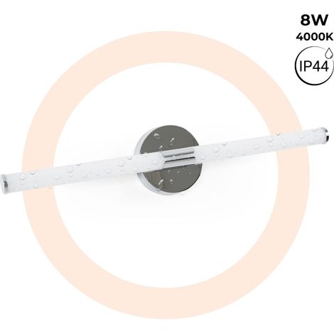 Aplique LED Tubular Para Baño - 8W - 720lm - IP44 - 60cm - Cromo (1/5)