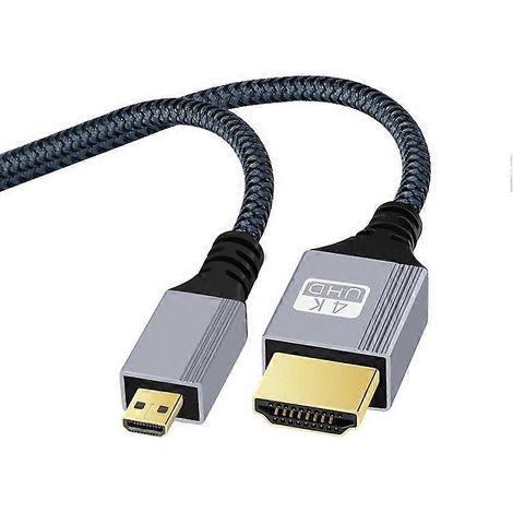 Câble adaptateur TV haute définition vers mini TV haute définition 4K 120 Hz pour ordinateurs et appareils photo numériques. (1/4)