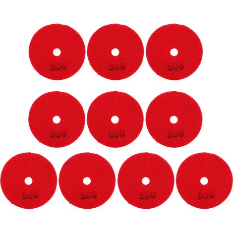 10 pièces 3 pouces disques de ponçage tampons polissage diamant pour marbre pierres de béton 500 maille