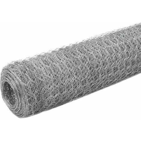 Maison Exclusive - Drahtzaun Verzinkter Stahl 25x1,5 m Silbern (1/4)