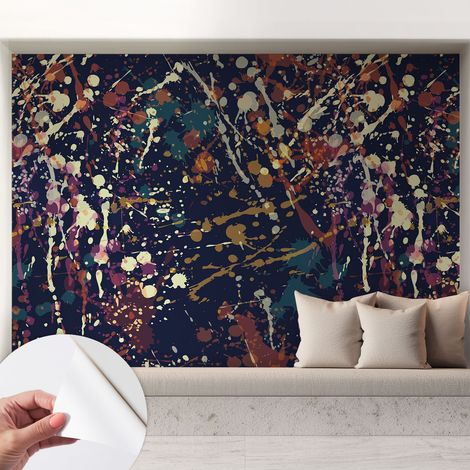 Fotomurale adesivo - Carta da parati adesiva - per la cucina camera da letto per la soggiorno - Astrazione colorata 208x146 cm (1/5)