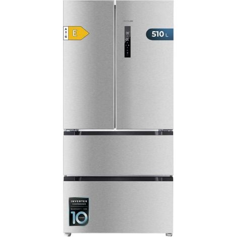 Cecotec Frigorífico Puerta Francesa Bolero CoolMarket FD 510 Inox Total E