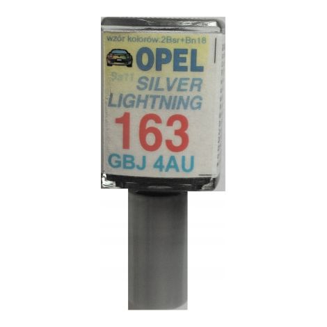 Reparación de arañazos en la pintura del coche Opel Z163 163 Silver Lightning 10 ML ARA (1/5)