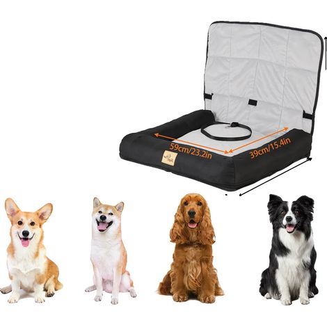 Asiento de coche impermeable para mascotas con cinturón de seguridad incluido, L (1/2)