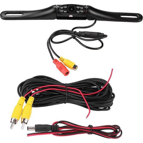 Caméra de recul infrarouge avec vision nocturne pour voiture, camion et fourgonnette, intégrant la lecture de la plaque d'immatriculation. (1/4)