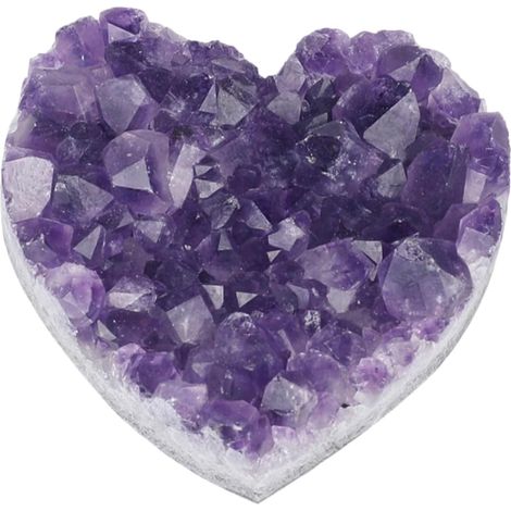 Pierre De Cristal Naturelle Violette Forme Cœur Ornement Décoratif Table Décoration Intérieur Collection Pierres Cristal (1/5)