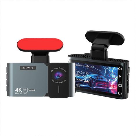 4K-Frontkamera und 2,5K-Rückfahrkamera mit WLAN-App-Steuerung, GPS-Unterstützung, Nachtsicht, G-Sensor, Parküberwachung und Loop-Aufnahme (1/5)