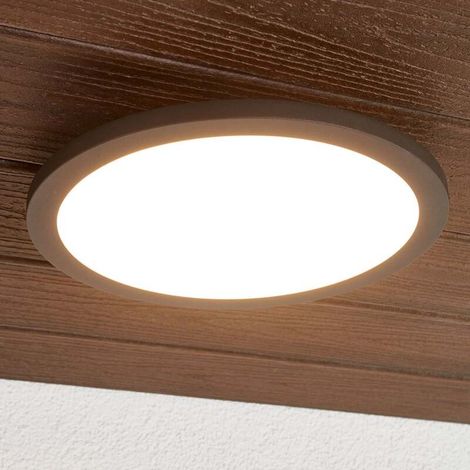 [NEUWERTIG] B-Ware Lucande LED-Außendeckenleuchte Malena mit Bewegungsmelder IP65 11,5 W (1/2)