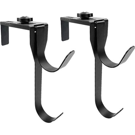 Ensemble de support pour poteau de piscine (cadre en fer) adapté aux filets, brosses et poteaux télescopiques, lot de 2. (1/4)