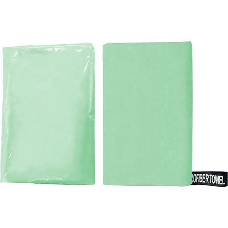 Schnelltrocknendes Mikrofaser-Sporthandtuch 40 x 80 cm – Doppelseitiges, tragbares Fitnesshandtuch für Yoga, Schwimmen und Gymnastik, Mintgrün-x